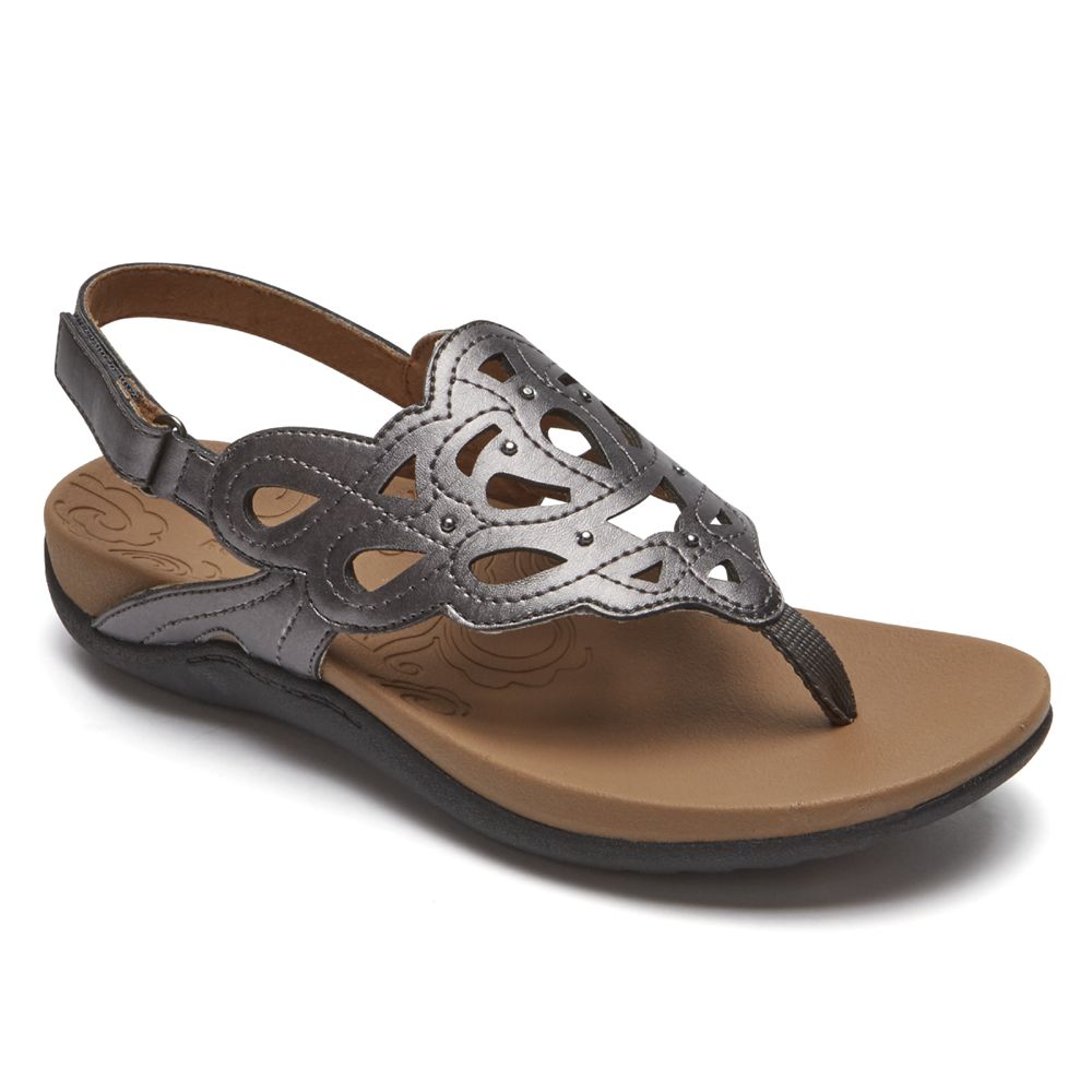 Sandálias Rockport Ridge Sling Senhora - Metal ( 027-SMDJET )